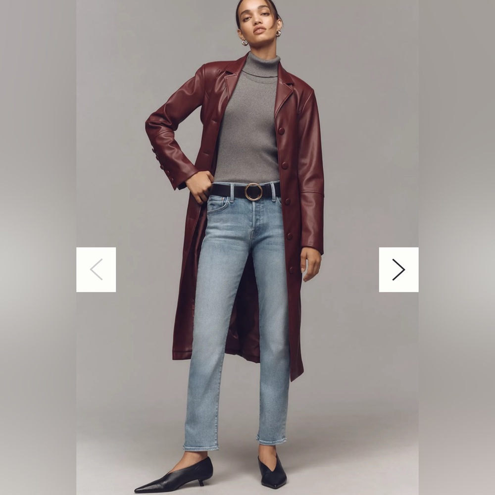 Anthropologie | MOTHER The Hiker Hover Mid-Rise Straight-Leg Jeans
